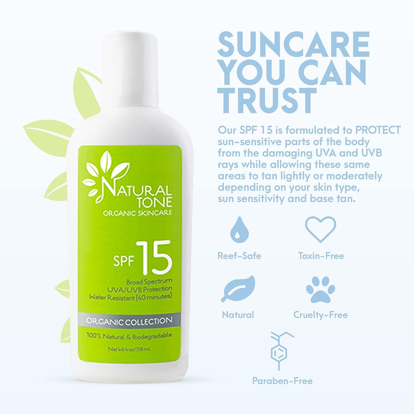 SPF 15 Natural Sunscreen 4oz