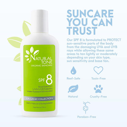 SPF 8 Natural Sunscreen 6oz